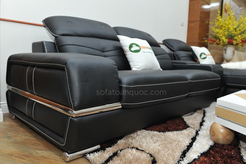 Sofa da màu đen đẹp