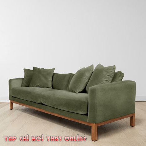 ghế sofa màu rêu dạng văng