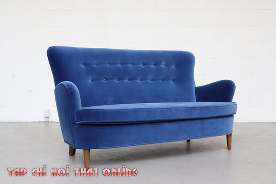ghế sofa xanh coban