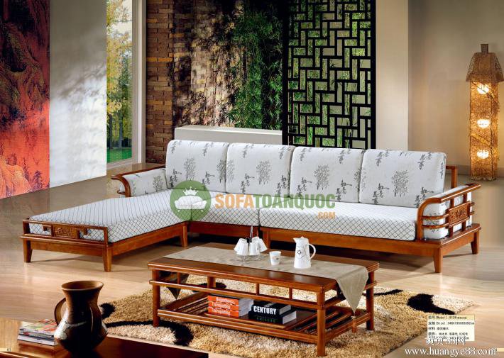 Mẫu ghế sofa gỗ đệm có kiểu dáng đẹp và bắt mắt.