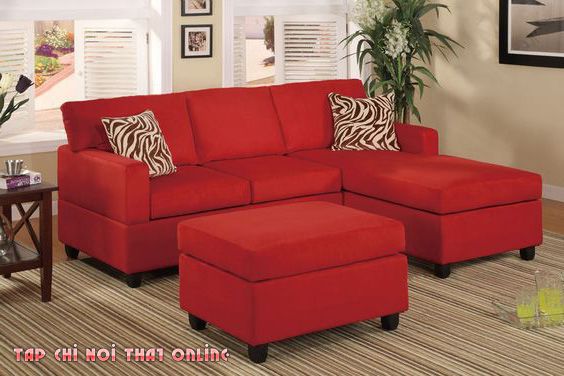 ghế sofa màu đỏ đẹp cho phòng khách