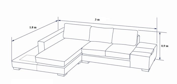 Kích thước lựa chọn bộ ghế sofa cho phòng khách nhà ống