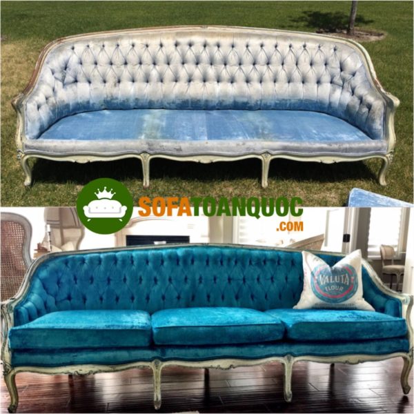 Mẫu sofa tân cổ điển được thêm lớp vải nỉ cao cấp như lột xác thành một sản phẩm mới