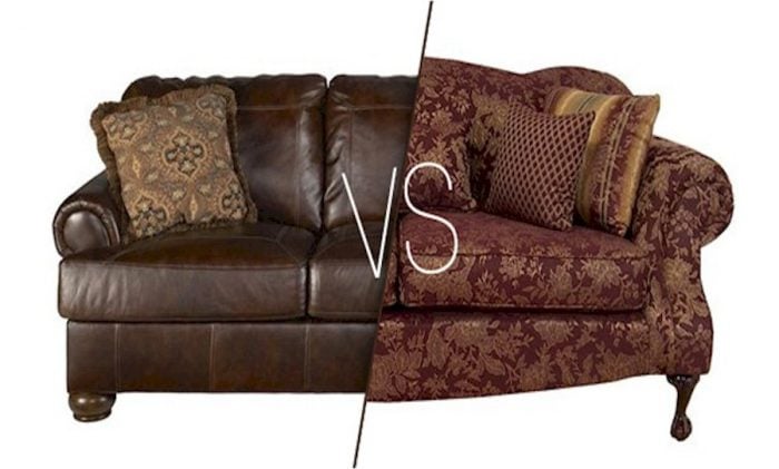 Sofa da hay sofa vải là điều băn khoăn lớn đối với nhiều khách hàng hiện nay