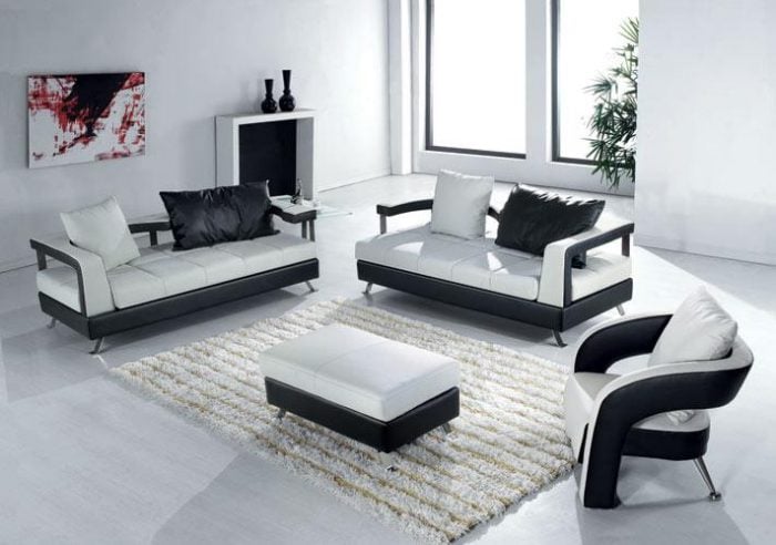 sofa hiện đại trong căn phòng hiện đại