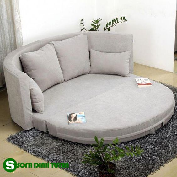 ghế sofa đơn tròn dạng bệt 