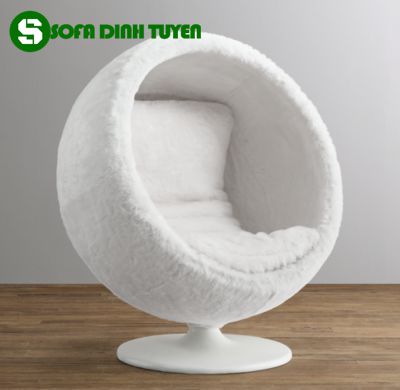 ghế sofa đơn tròn dạng hình cầu