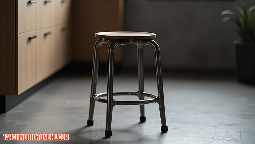 Ghế đẩu inox hoặc kim loại