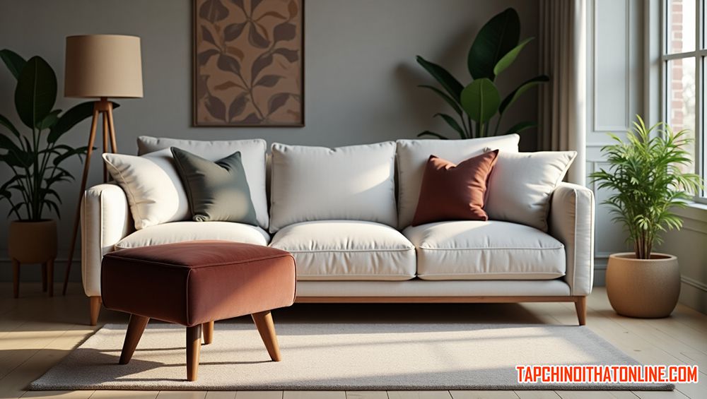 Ghế đẩu thấp bọc đệm